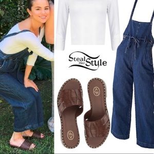 Free People Strappy Denim One Piece Overalls